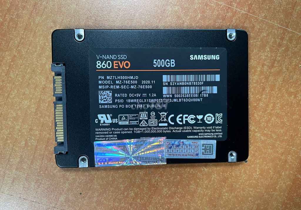 Ổ cứng SSD Samsung 860 EVO 500GB. Mua bán Linh kiện (RAM, Card...) tại Quận Ngũ Hành Sơn Đà Nẵng được đăng bởi Lieu Nguyen hình 1