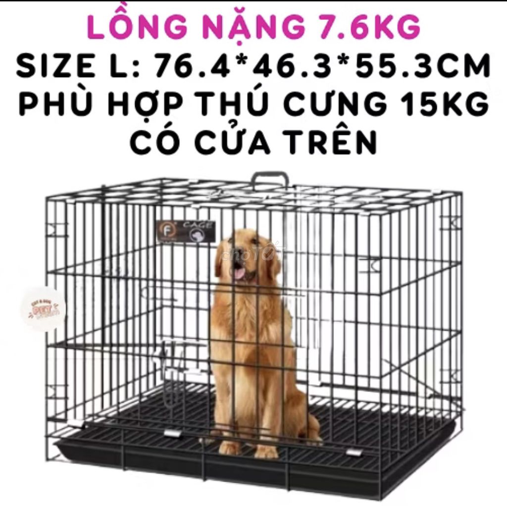 chuồng chó 2 cửa có khay vệ sinh (gấp gọn) - 8kg. Mua bán Phụ kiện, Thức ăn, Dịch vụ tại Huyện Đông Anh Hà Nội được đăng bởi Hong Hong hình 1