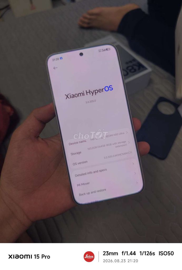 Xiaomi K80 Ultra 12GB/256GB Bạc. Mua bán Điện thoại tại Quận Bắc Từ Liêm Hà Nội được đăng bởi Nhá Ejji hình 1
