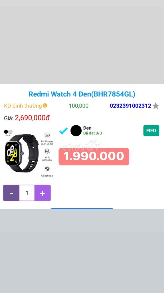 Redmi Watch 4 Đen