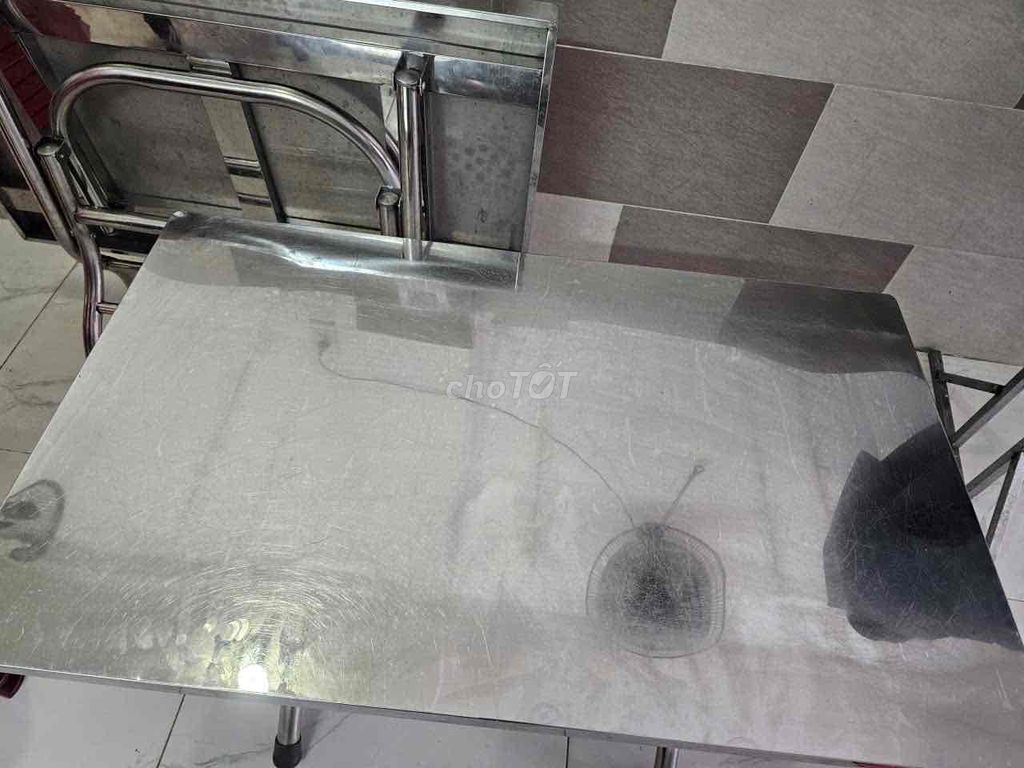 Bàn ăn Inox 100x60cm đã sử dụng. Mua bán Bàn ghế tại Quận 8 Tp Hồ Chí Minh được đăng bởi na na hình 1
