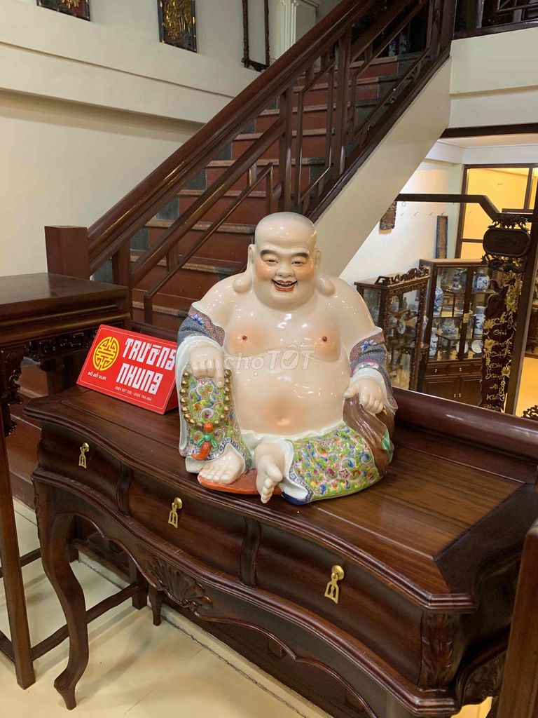 Tượng Phật Di Lặc Gốm sứ Phong thủy Trang trí. Mua bán Cây cảnh, đồ trang trí tại Huyện Hải Hậu Nam Định được đăng bởi HỒNG NHUNG ĐỒ GỖ hình 1