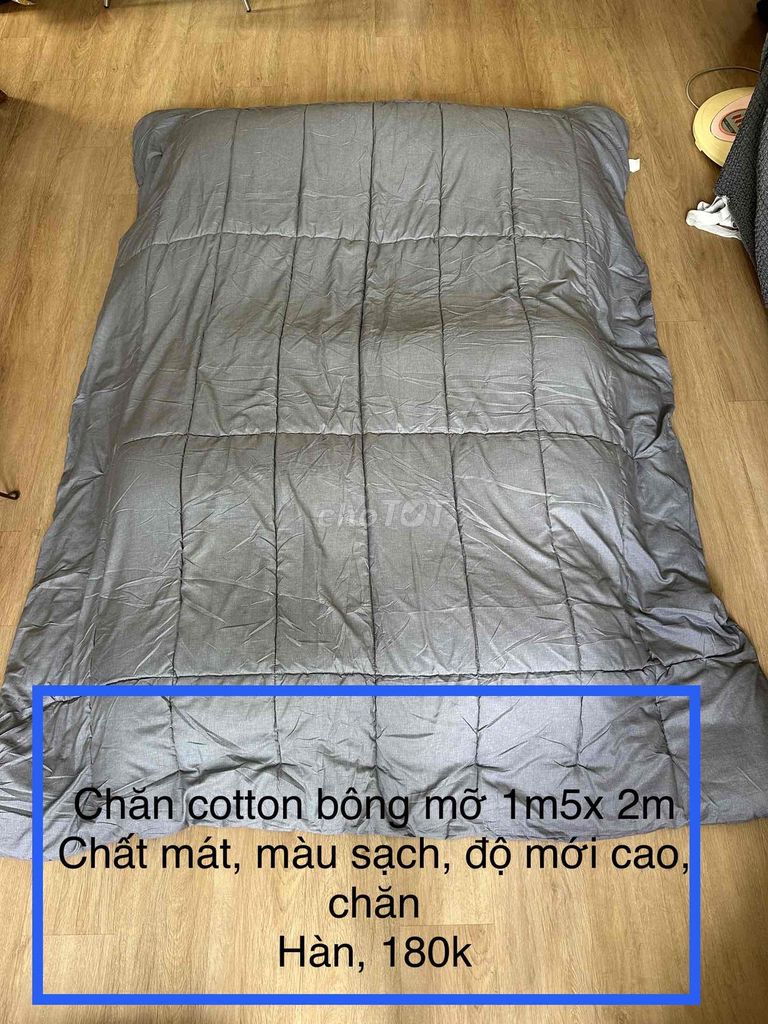 Chăn cotton bông mỡ Hàn (1m5x2m)