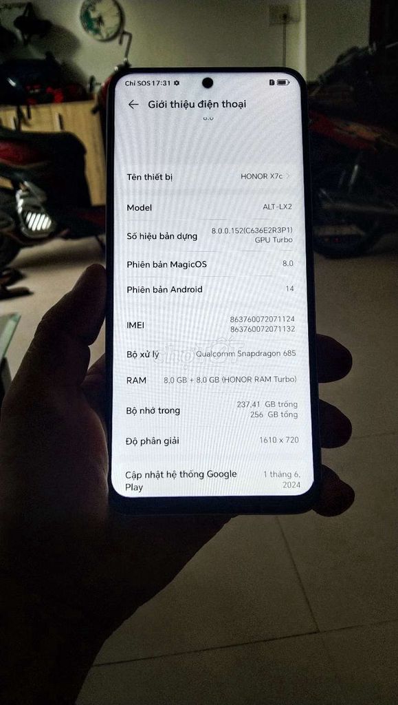 Honor X7c 256GB Trắng xà cừ.Like New. Bh 2026 Hãng. Mua bán Điện thoại tại Quận Gò Vấp Tp Hồ Chí Minh được đăng bởi Phượng hình 4