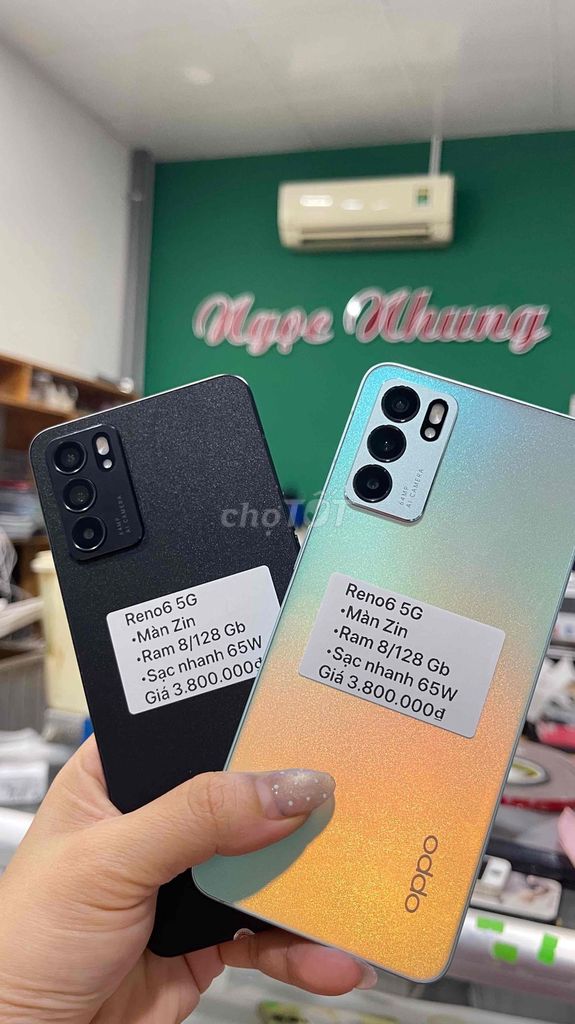 Oppo Reno6 5G 128GB Đen. Mua bán Điện thoại tại Thành phố Bến Tre Bến Tre được đăng bởi Điện thoại Bến Tre giá rẻ hình 1