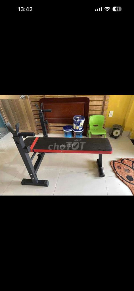Ghế tập tạ Thép Đệm Đen Đỏ chịu lực. Mua bán Đồ thể thao, Dã ngoại tại Quận 3 Tp Hồ Chí Minh được đăng bởi nana hình 1
