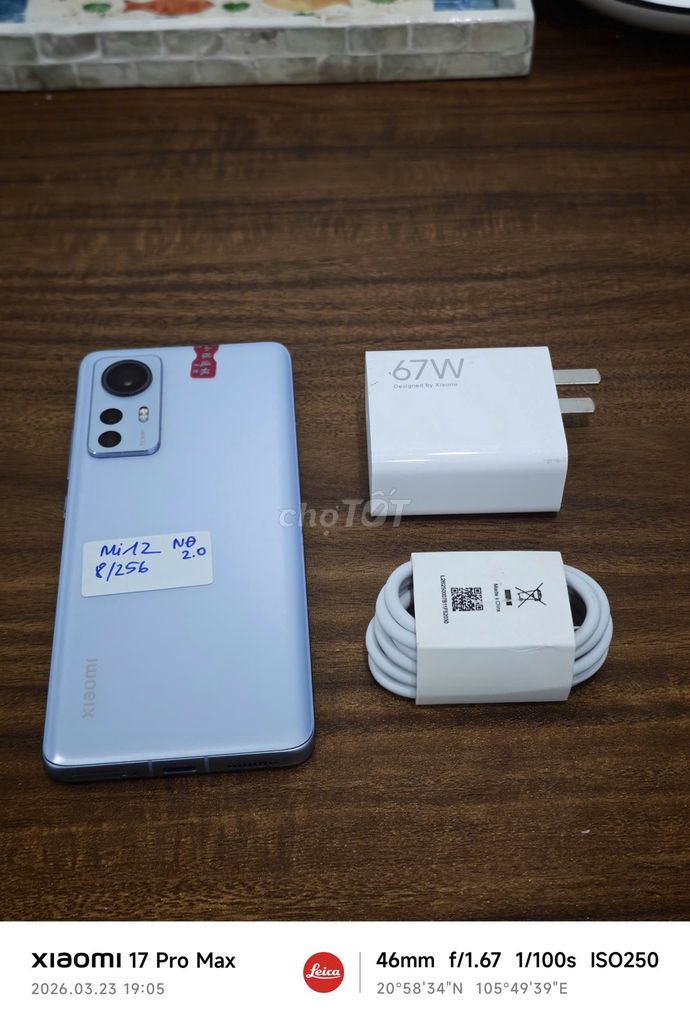 Xiaomi Mi 12 5G 8/256 Xanh sạc 67w có ship COD. Mua bán Điện thoại tại Quận Hoàng Mai Hà Nội được đăng bởi Trần Ngọc Hiếu hình 1