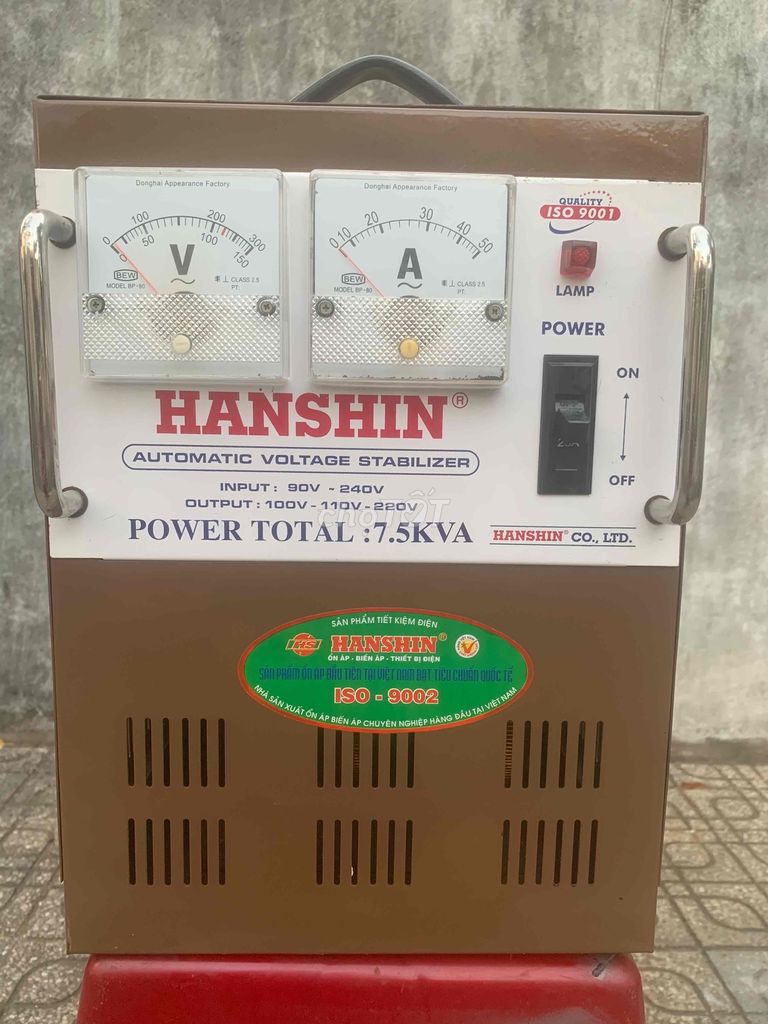 Ổn áp Hanshin 7.5Kv dãi 90-240V quá chuẩn