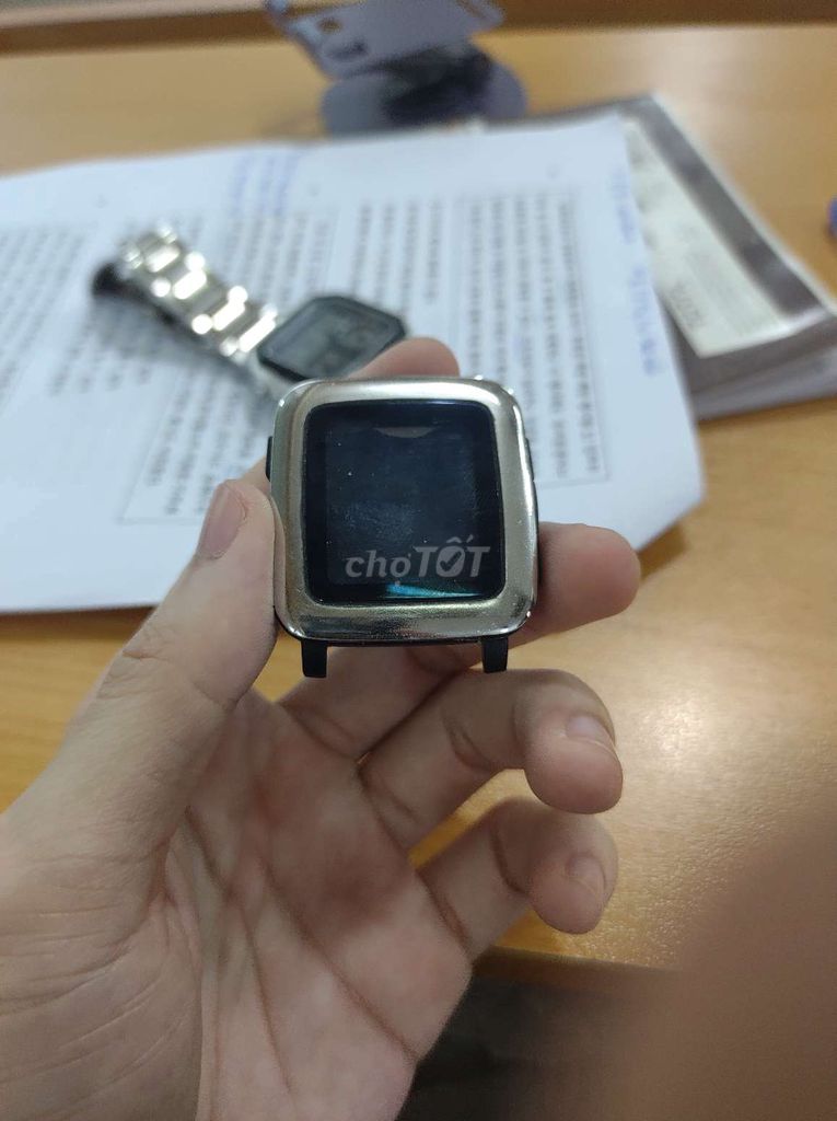 Pebble Time Hỏng màn kèm dây sạc. Mua bán Thiết bị đeo thông minh tại Quận Nam Từ Liêm Hà Nội được đăng bởi Đinh  hình 1