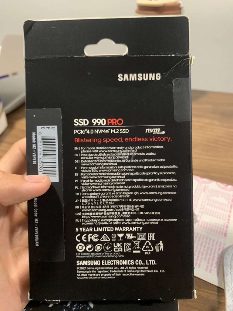 SSD Samsung 990 PRO 2TB M.2 NVMe. Mua bán Linh kiện (RAM, Card...) tại Huyện Tân Trụ Long An được đăng bởi Trần Tuấn hình 1