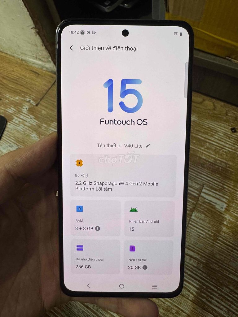 Vivo V40 Lite 8GB/256GB Xám. Mua bán Điện thoại tại Thành phố Biên Hòa Đồng Nai được đăng bởi Zyn Na hình 1