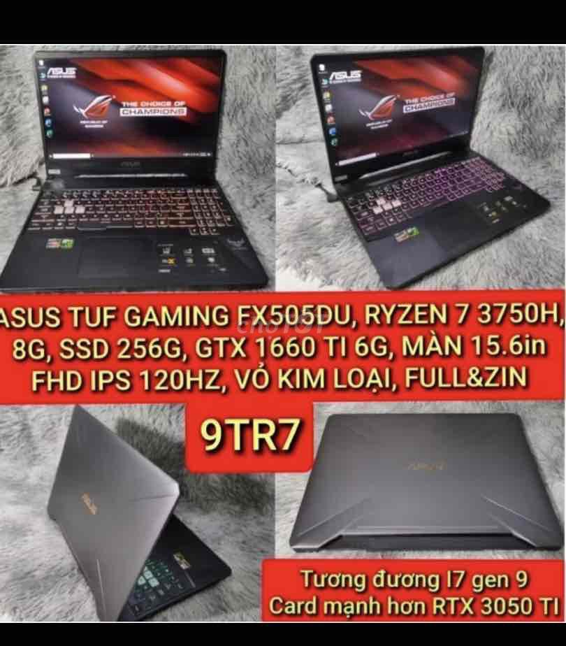 Asus Tuf Gaming Fx505Du Ryzen 7 16Gb 120Hz. Mua bán Laptop tại Quận 12 Tp Hồ Chí Minh được đăng bởi Nguyễn Thế Anh Khôi hình 1