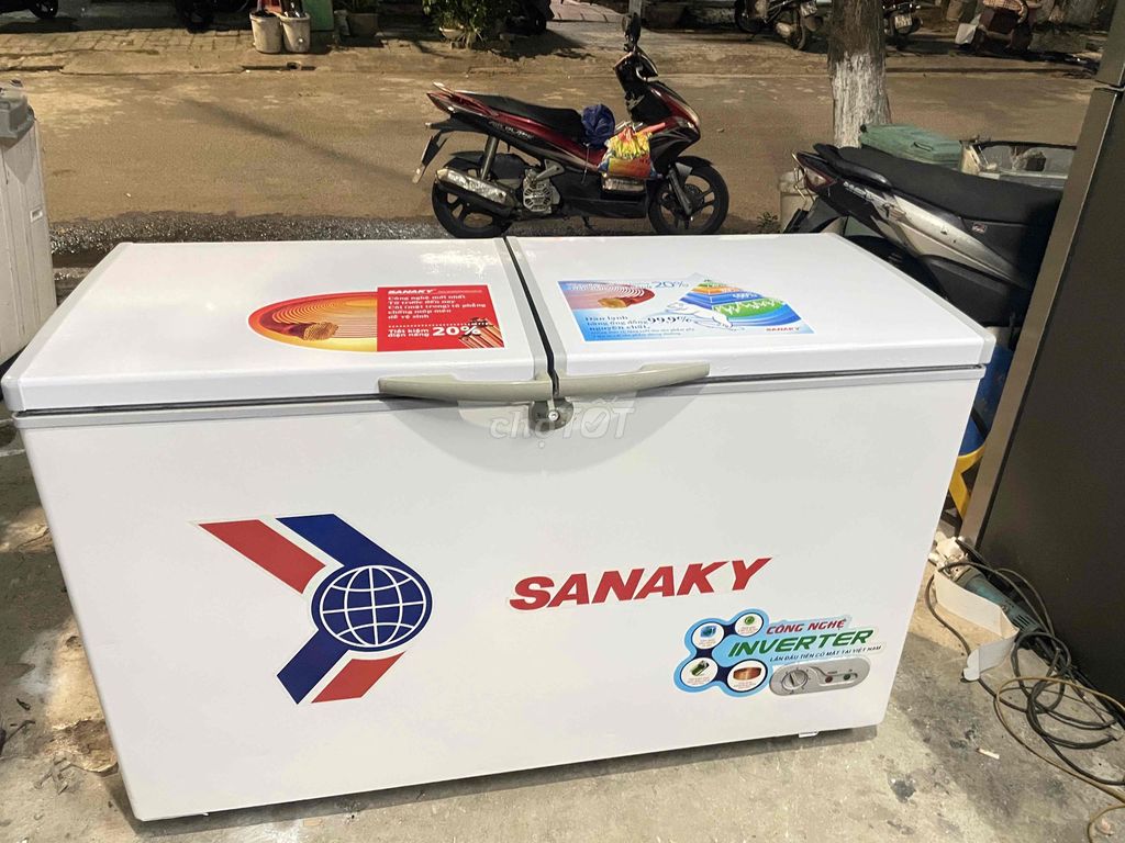 Tủ đông mát Sanaky Inverter Trắng. Mua bán Tủ lạnh tại Quận Liên Chiểu Đà Nẵng được đăng bởi MAI HỒ hình 1