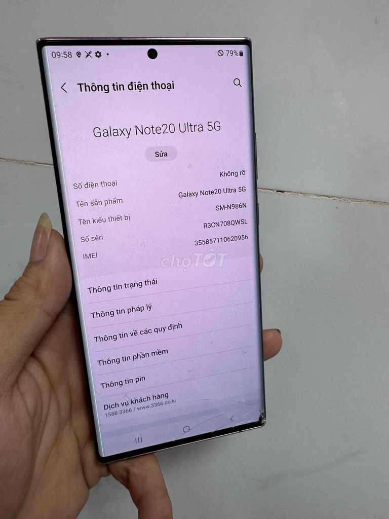 Samsung Galaxy Note20 Ultra 5G 256GB Đồng. Mua bán Điện thoại tại Thành phố Tân An Long An được đăng bởi lê văn thái hình 1
