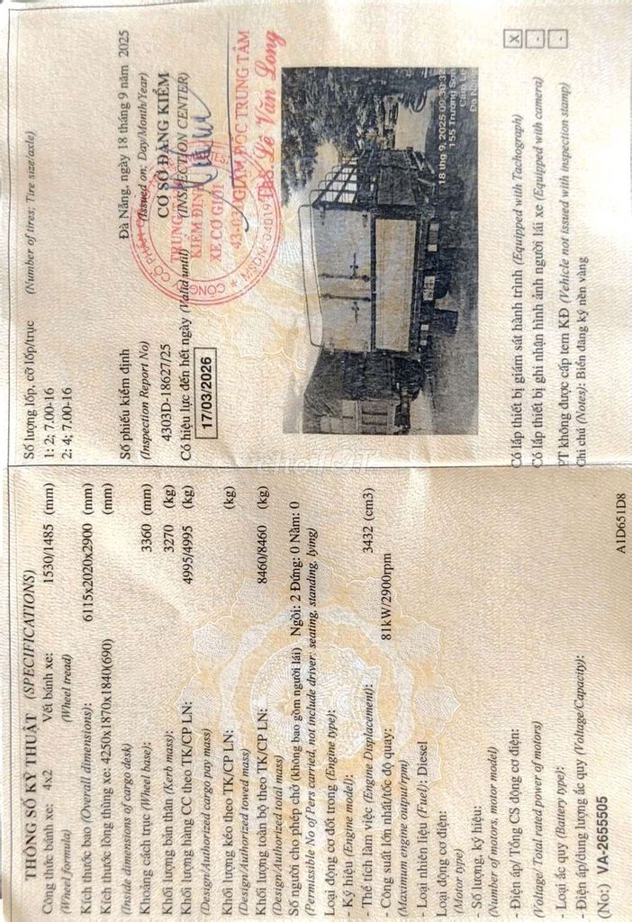 Ollin 500b SX 2016 xe đẹp khám mới. Mua bán Xe tải, xe ben tại Huyện Thăng Bình Quảng Nam được đăng bởi Việt Thái hình 6