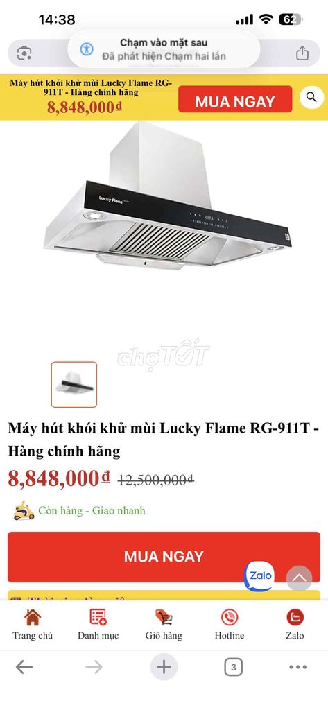 Máy hút mùi Lucky Flame RG-911T Trắng, Đen Mới. Mua bán Bếp, lò, đồ điện nhà bếp tại Thành phố Biên Hòa Đồng Nai được đăng bởi Chu HiDo      Cái gì cũng bán hình 1
