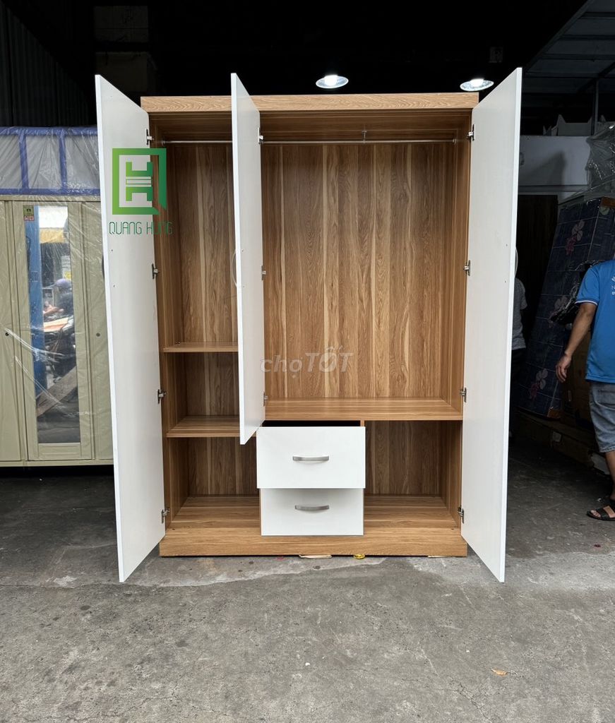 TỦ QUẦN ÁO GIÁ RẺ== TỦ QUẦN ÁO GỖ MDF= TỦ MDF= MDF. Mua bán Tủ, kệ gia đình tại Quận 12 Tp Hồ Chí Minh được đăng bởi Nội Thất Quang Hùng TD hình 1