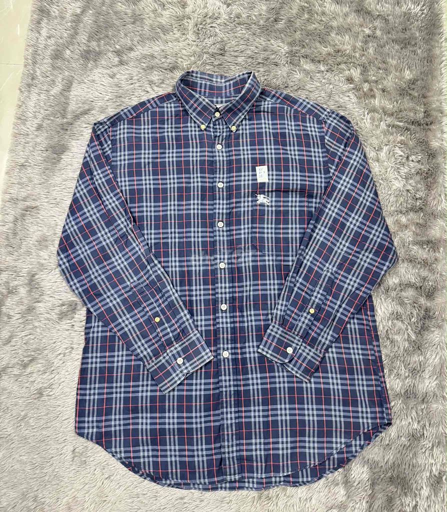 Áo sơ mi Burberry Cotton Nam Kẻ caro xanh đỏ. Mua bán Quần áo tại Huyện Phú Tân An Giang được đăng bởi Quoc Anh Ntv hình 1
