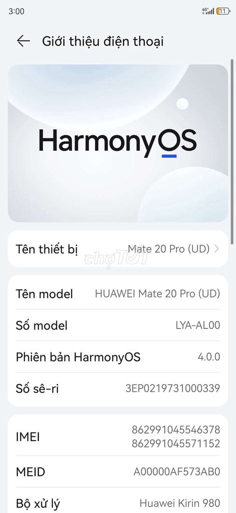 Huawei Mate 20 Pro (UD). Mua bán Điện thoại tại Quận Cái Răng Cần Thơ được đăng bởi Tran Th Hiệp hình 1