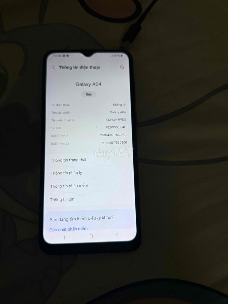 Samsung A04 4GB/64GB Xanh đậm. Mua bán Điện thoại tại Thành phố Phủ Lý Hà Nam được đăng bởi Hải Đăng hình 1