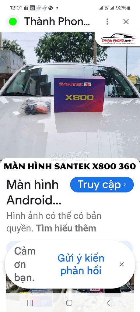 Màn hình ô tô X800 còn phun hộp