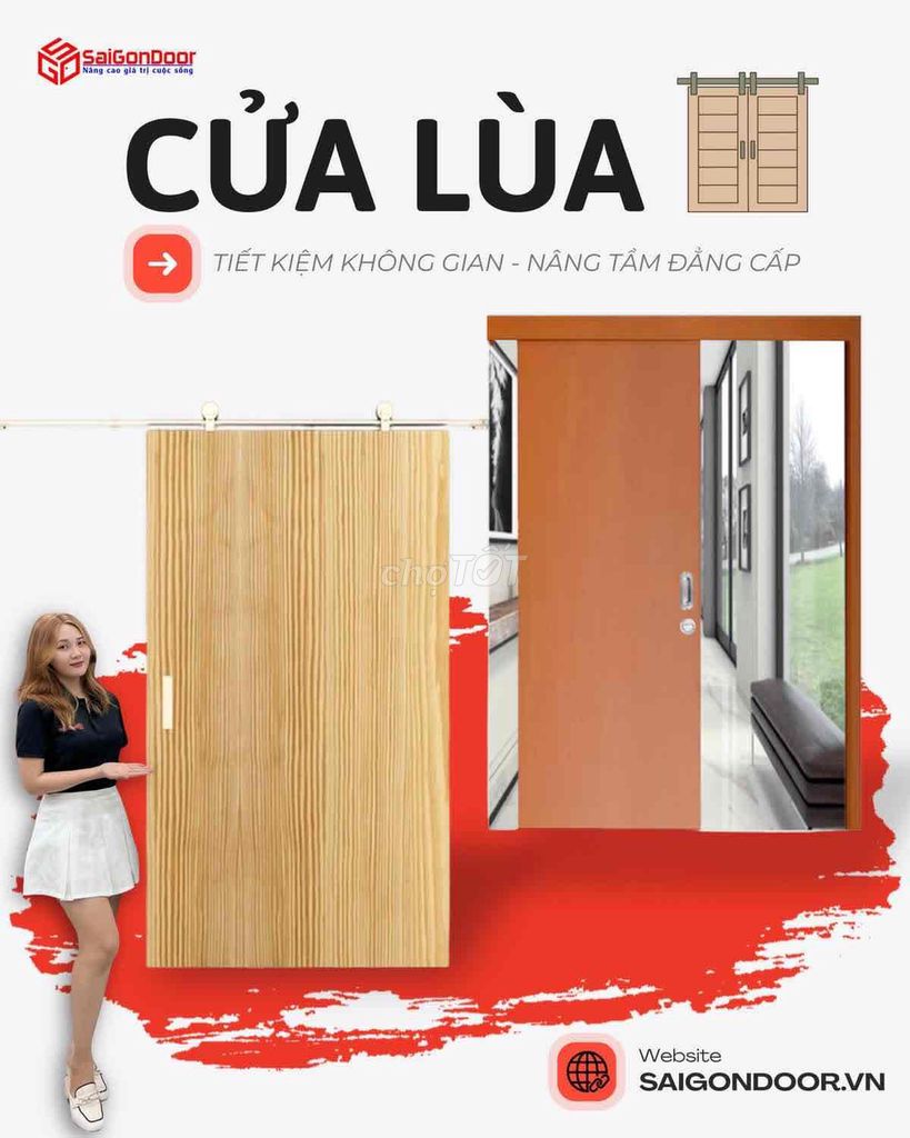 Cửa lùa SaigonDoor Gỗ. Mua bán Nội thất, đồ gia dụng khác tại Quận 12 Tp Hồ Chí Minh được đăng bởi Võ Gia Hân hình 1