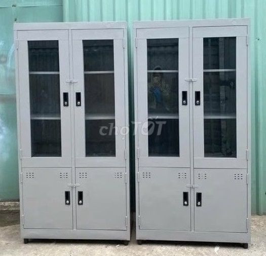 Tủ hồ SƠ 2 cánh 3 cÁNh kính ĐựNG tài liệu, giấy TỜ