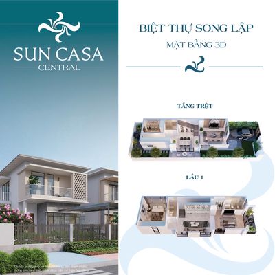 BÁN BIỆT THỰ SONG LẬP SUN CASA CENTRAL –  GIÁ *** THỊ TRƯỜNG