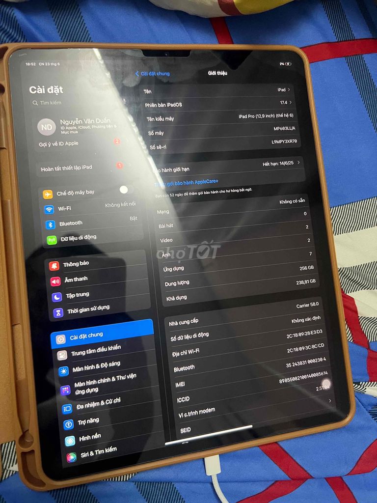 Apple iPad Pro 12.9 inch 256GB Nâu. Mua bán Máy tính bảng tại Quận 8 Tp Hồ Chí Minh được đăng bởi Đo huan hình 1