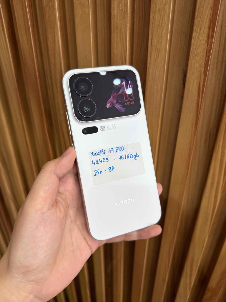 Xiaomi 17 Pro 16GB/512GB Trắng pin 98 zin đẹp. Mua bán Điện thoại tại Quận 10 Tp Hồ Chí Minh được đăng bởi Đăng Sơn Store hình 1