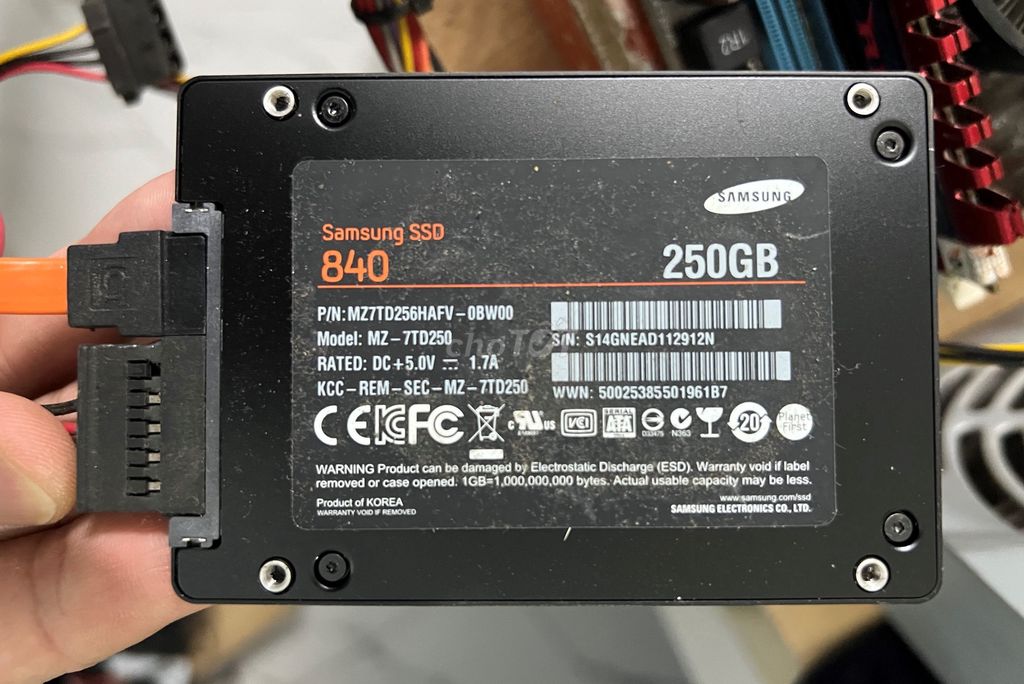 Ổ cứng SSD Samsung 840 250GB Đen. Mua bán Linh kiện (RAM, Card...) tại Quận Tây Hồ Hà Nội được đăng bởi MayTinhGiaReHaNoi hình 1