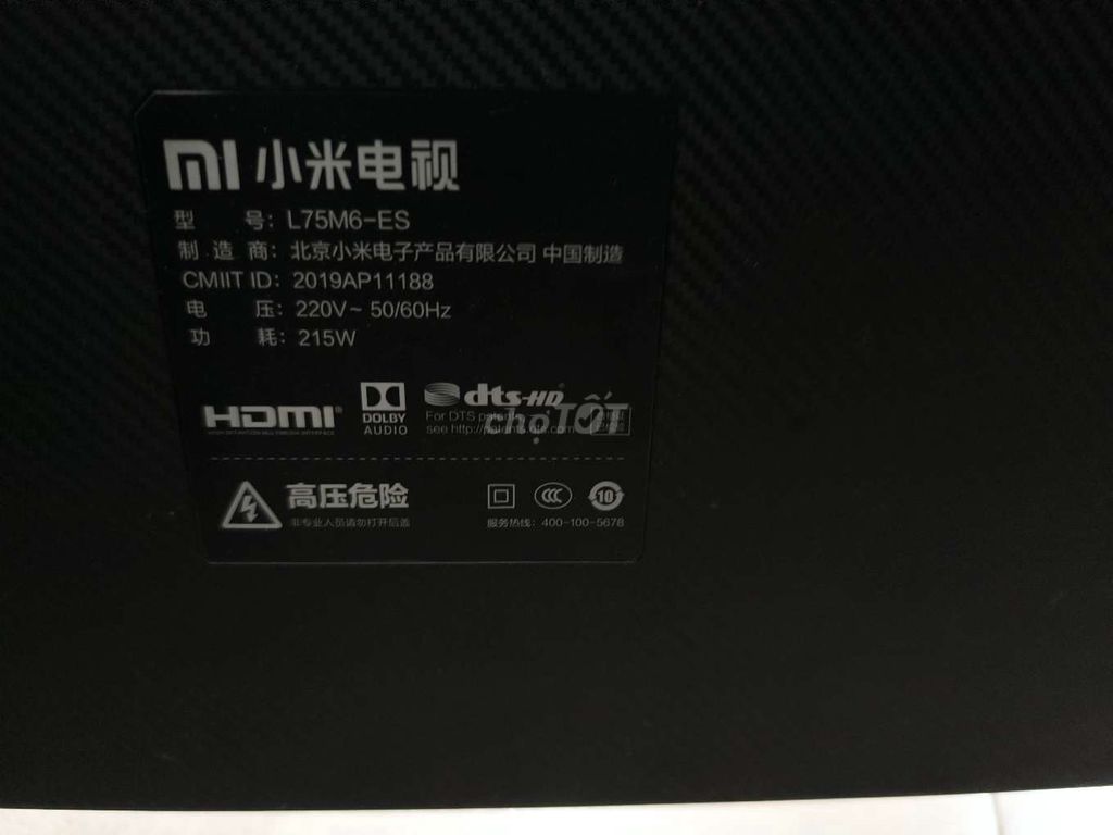 Thanh lý Xiaomi 75 inch 4k - Date: 2020