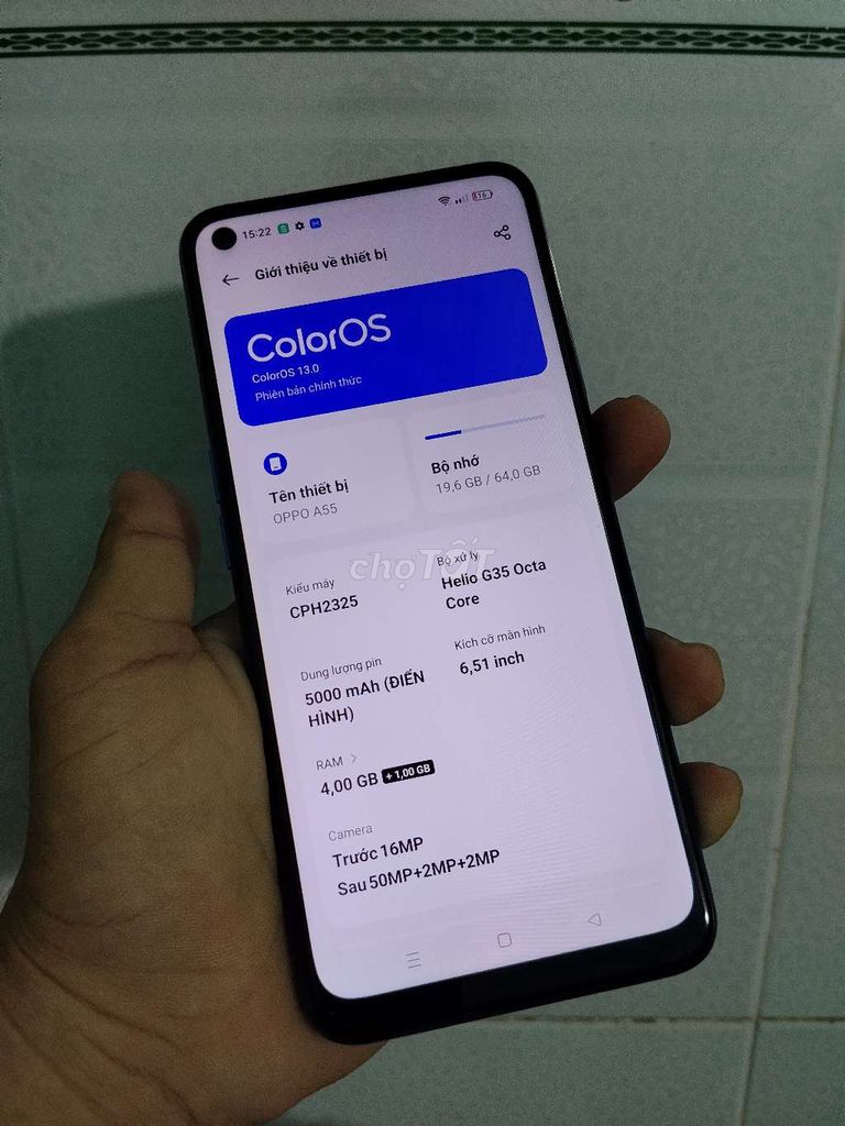 Oppo A55 64GB mới 98% giá rẻ. Mua bán Điện thoại tại Huyện Củ Chi Tp Hồ Chí Minh được đăng bởi Di hình 1