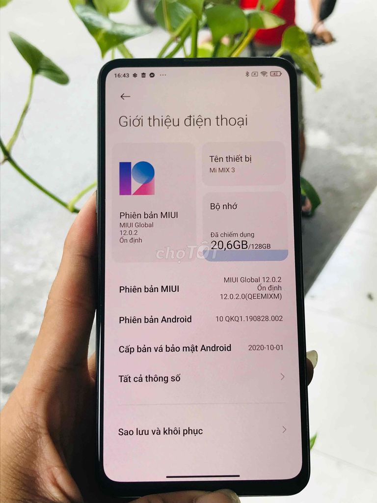 Xiaomi Mi Mix 3  Ram 6/128GB Đen. Mua bán Điện thoại tại Quận 10 Tp Hồ Chí Minh được đăng bởi Lê văn Thọ hình 1