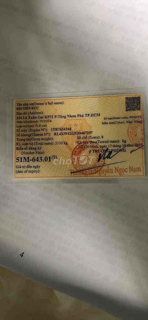 Toyota Innova 2013 2.0E - 195026 km. Mua bán Ô tô tại Thành phố Thủ Đức Tp Hồ Chí Minh được đăng bởi Anh rực  hình 7