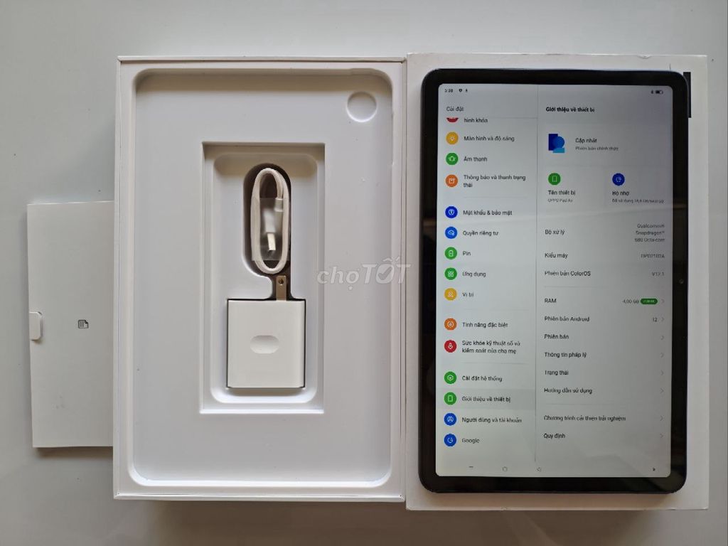 Oppo Pad Air 4GB/64GB Xám - 98 -99% máy đẹp. Mua bán Máy tính bảng tại Thành phố Bạc Liêu Bạc Liêu được đăng bởi DUY MOBILE hình 1