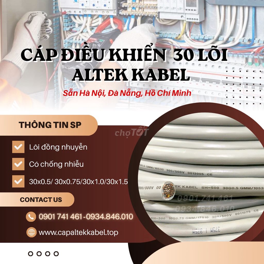 Nhà phân phối cáp điều khiển Altek Kabel 30 lõi. Mua bán Đồ chuyên dụng, Giống nuôi trồng tại Quận Bình Tân Tp Hồ Chí Minh được đăng bởi Trang Lưu hình 1