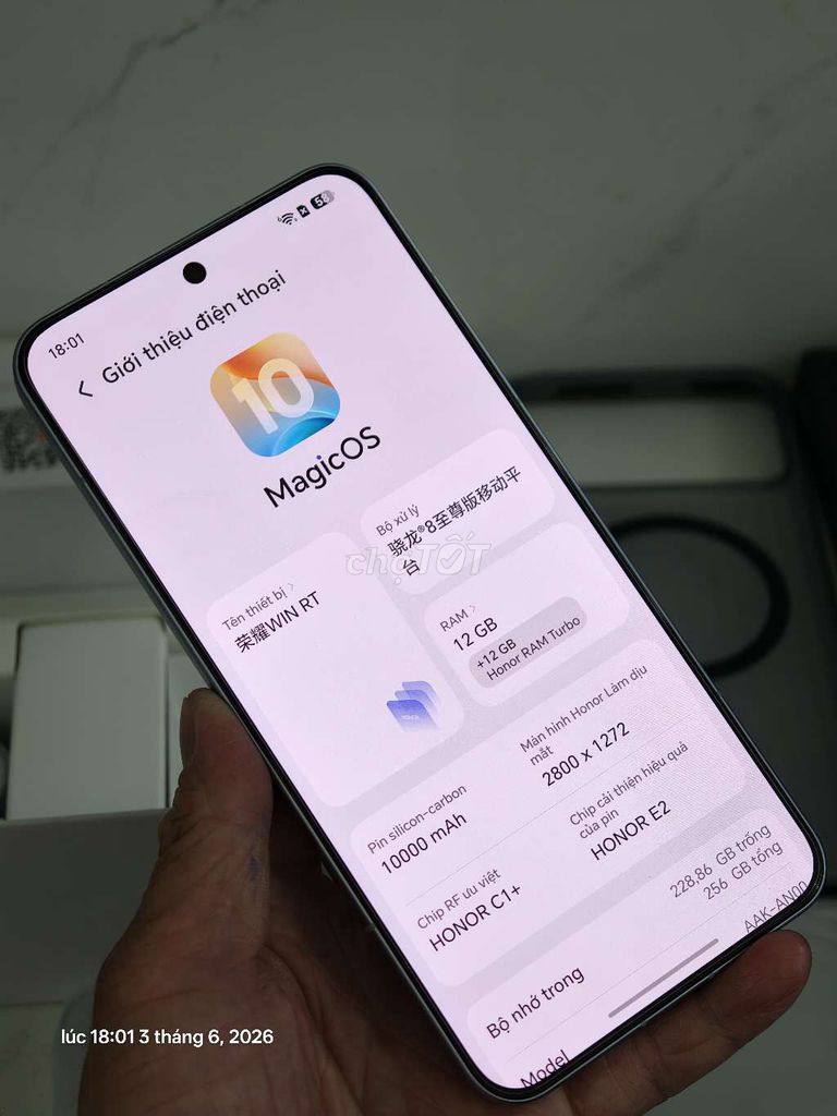 Honor WIN RT 256GB Xám. Mua bán Điện thoại tại Quận 8 Tp Hồ Chí Minh được đăng bởi Triều Vỹ hình 1