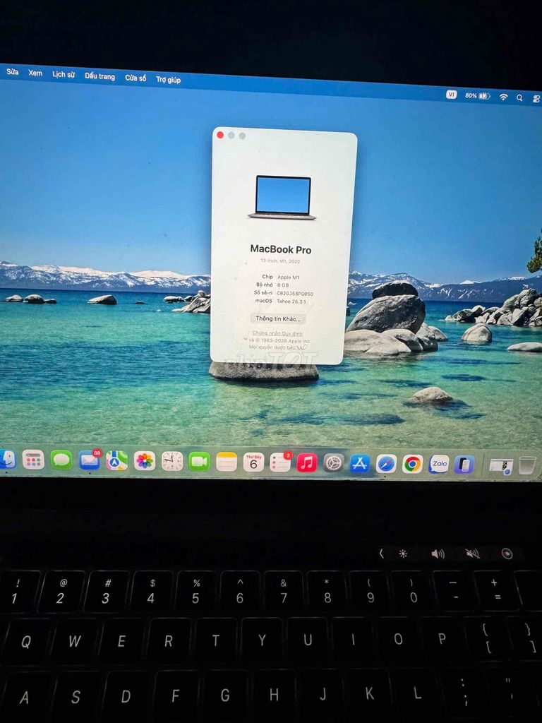 Apple MacBook Pro M1/8G/256G 13 inch Xám. Mua bán Laptop tại Thành phố Thuận An Bình Dương được đăng bởi Luân hình 1