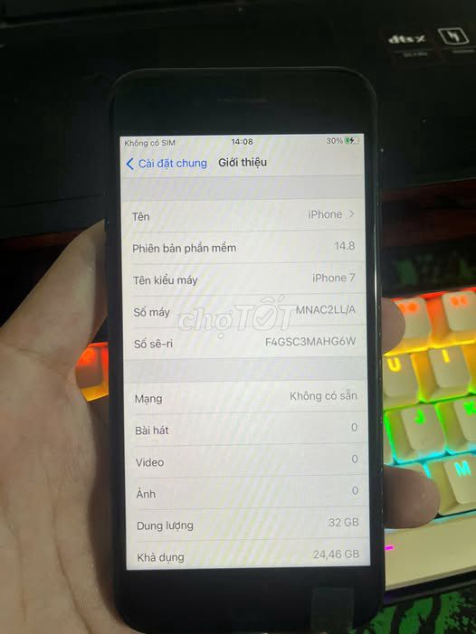 Apple iPhone 7 32GB iOS 14.8. Mua bán Điện thoại tại Quận 5 Tp Hồ Chí Minh được đăng bởi Hội Đồ Điện Tử hình 1