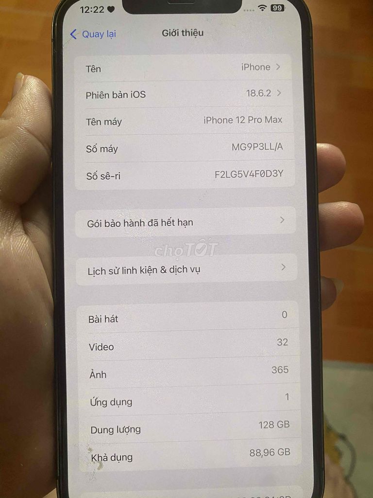Apple iPhone 12 Pro Max 128GB Xám. Mua bán Điện thoại tại Quận Hoàng Mai Hà Nội được đăng bởi Đoàn Minh Tuấn hình 1