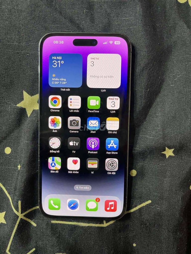 iPhone 14 Pro Max 128GB Tím Đã dùng. Mua bán Điện thoại tại Thành phố Buôn Ma Thuột Đắk Lắk được đăng bởi aasiper hình 1