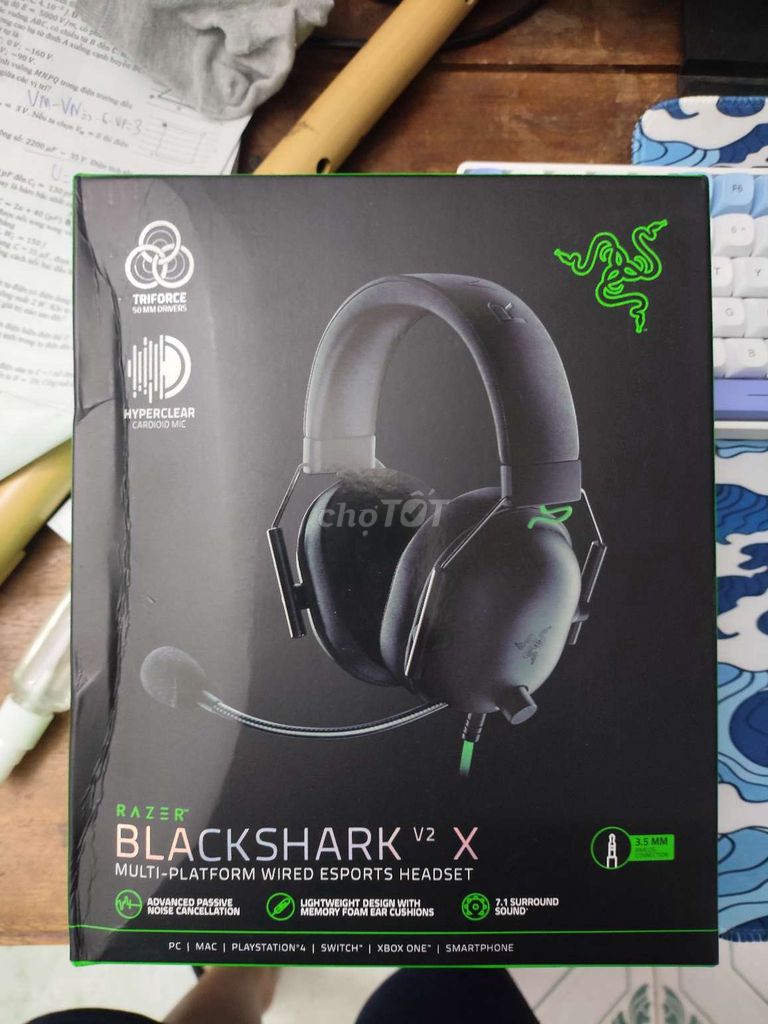 Tai nghe Razer BlackShark V2 X Đen. Mua bán Tivi, Âm thanh tại Quận Hoàng Mai Hà Nội được đăng bởi SmileShinobi Good hình 1