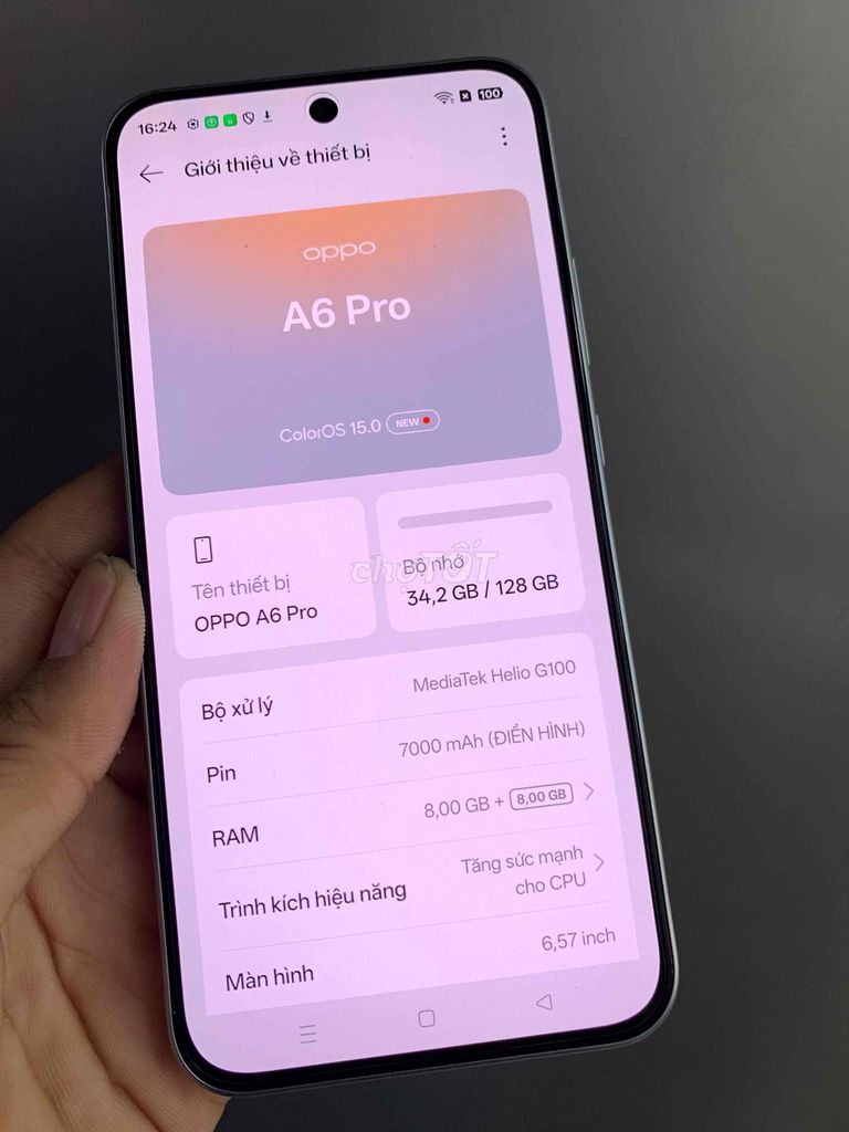 Oppo A6 Pro Ram 8/128GB Zin Keng, còn BH Dài.. Mua bán Điện thoại tại Thành phố Phan Thiết Bình Thuận được đăng bởi Minh Thư hình 1