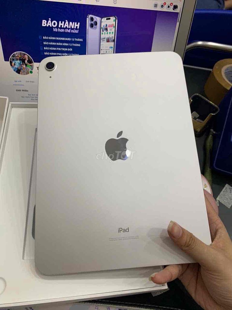 ipad gen 10 64g bạc đẹp keng fullbox