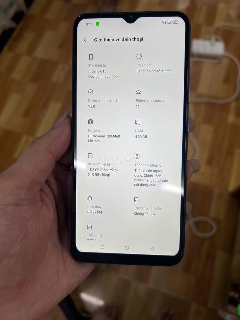 Realme C15 64GB Xanh 4GB. Mua bán Điện thoại tại Quận Bình Thạnh Tp Hồ Chí Minh được đăng bởi Đông Mobile hình 1