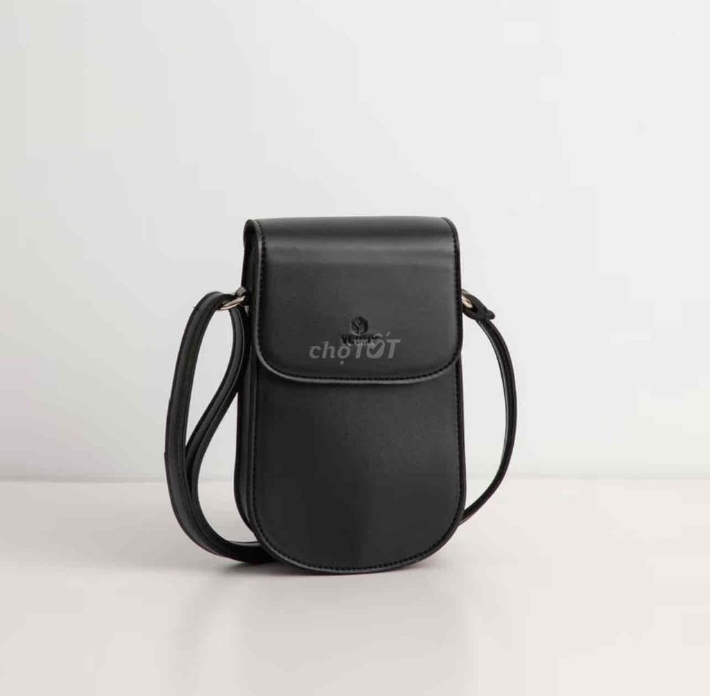 Túi đeo chéo đen nhỏ gọn để đựng điện thoại