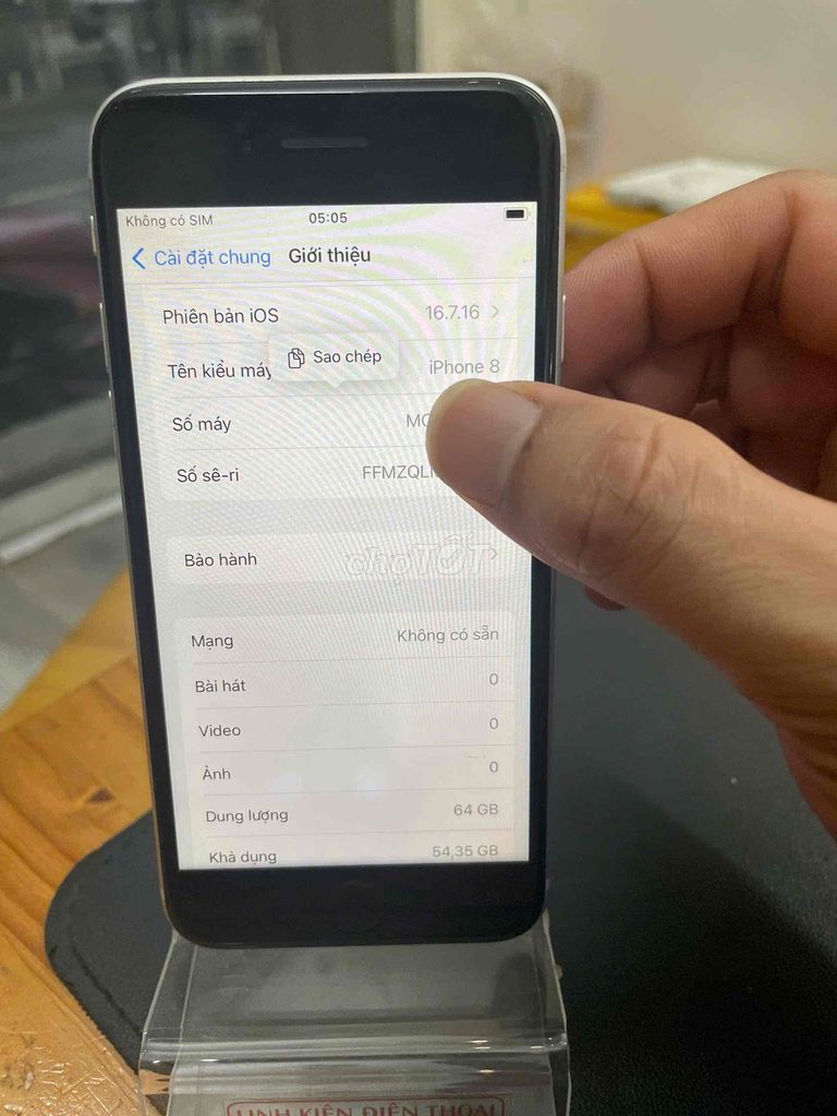 Apple iPhone 8 64GB Bạc Đã sử dụng. Mua bán Điện thoại tại Quận Đống Đa Hà Nội được đăng bởi Shop điện thoại cũ hình 1