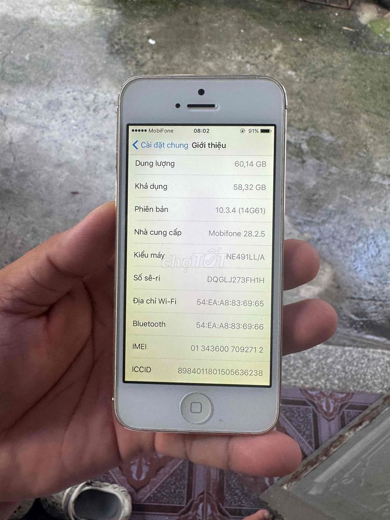 Apple iPhone 5 64GB Trắng Đã sử dụng. Mua bán Điện thoại tại Quận 12 Tp Hồ Chí Minh được đăng bởi KHANG hình 1