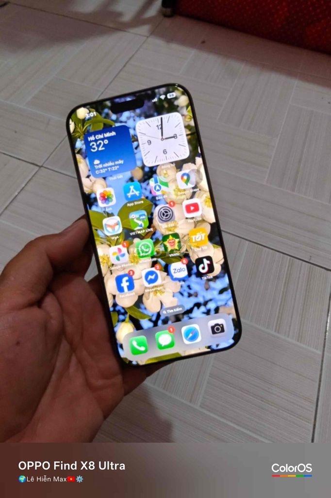 Ip 16 pm 256Gb sa mạc LL/A pin 95% sạc 258l đẹp 99. Mua bán Điện thoại tại Thành phố Mỹ Tho Tiền Giang được đăng bởi LH Max Dilys hình 1